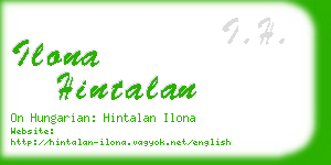 ilona hintalan business card